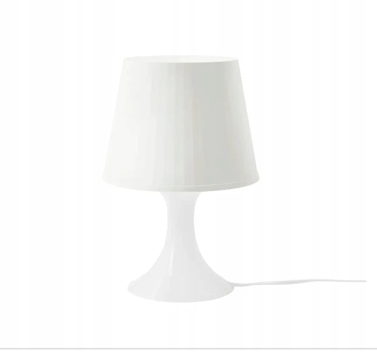 IKEA LAMPAN Baltas Lampa stołowa 29 cm lampka nocna