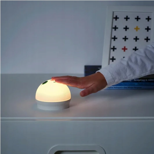 Ikea Lampka nocna LED minkšta Królik Zając dla Dziecka na baterie silikon KORNSNO