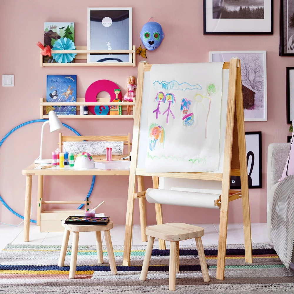 Ikea Mala akvareliniai dažai, 14 spalvų, su teptukais ir indeliais