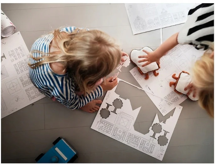 IKEA MALA Kartoninis miesto šablonas, 10 dalių