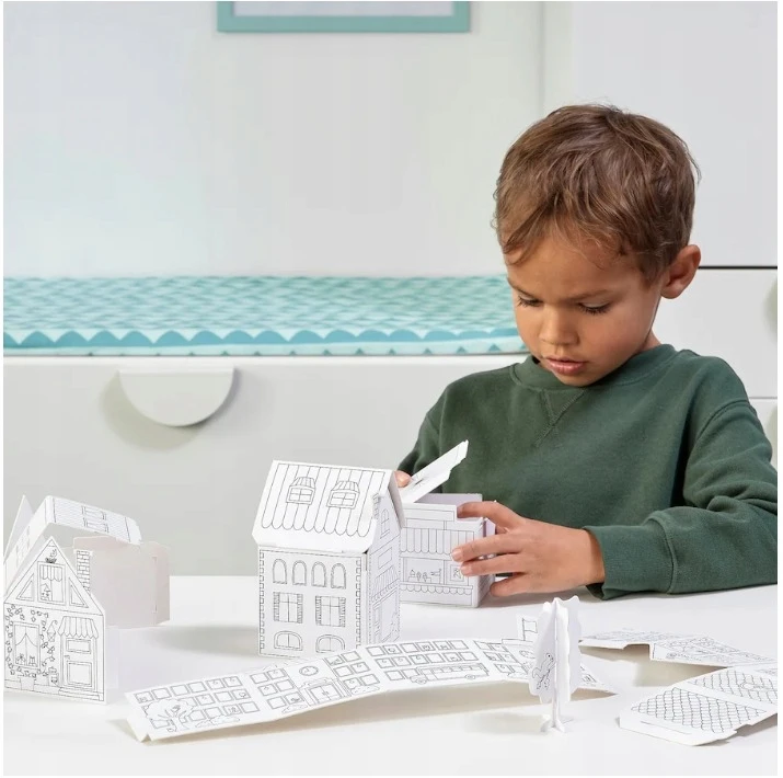 IKEA MALA Kartoninis miesto šablonas, 10 dalių