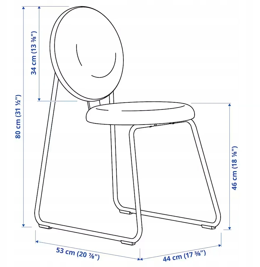 IKEA MANHULT Kėdė juoda/Hakebo pilkai žalia