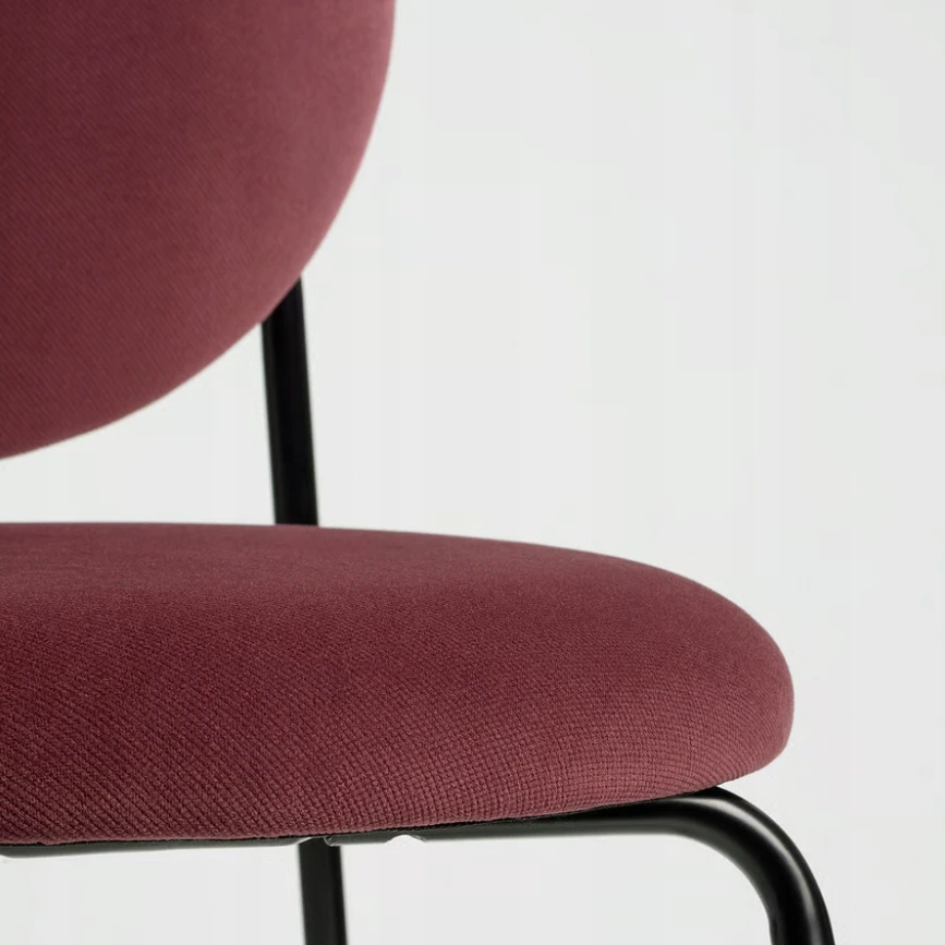 IKEA MANHULT Kėdė, juoda/Hakebo sodriai raudona