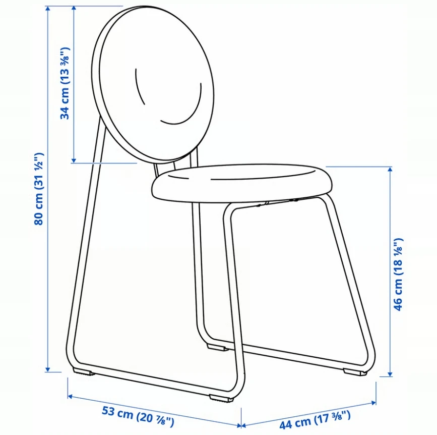 IKEA MANHULT Kėdė, juoda/Hakebo sodriai raudona