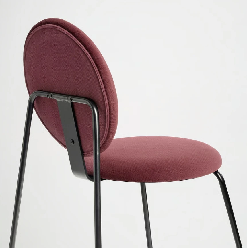 IKEA MANHULT Kėdė, juoda/Hakebo sodriai raudona