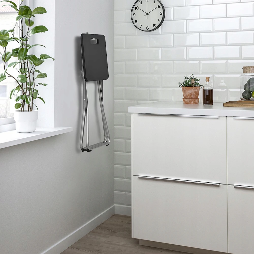 Ikea MAŽA KĖDĖ MODERNI SULANKSTAMA KĖDĖ Juodas PLIENAS