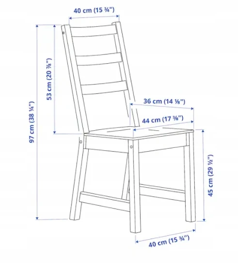 IKEA NORDVIKEN Kėdė, balta