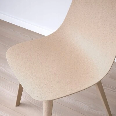 IKEA ODGER baltos smėlio spalvos kėdė, valgomojo kėdė