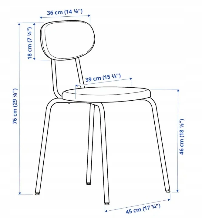 Ikea Östanö Kėdė, juoda, tamsiai pilka