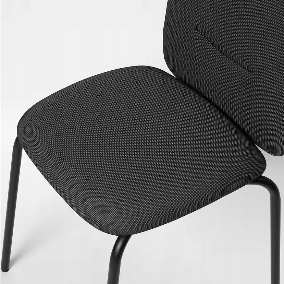 IKEA PABODA Kėdė, juoda/Remmarn tamsiai pilka apmušta