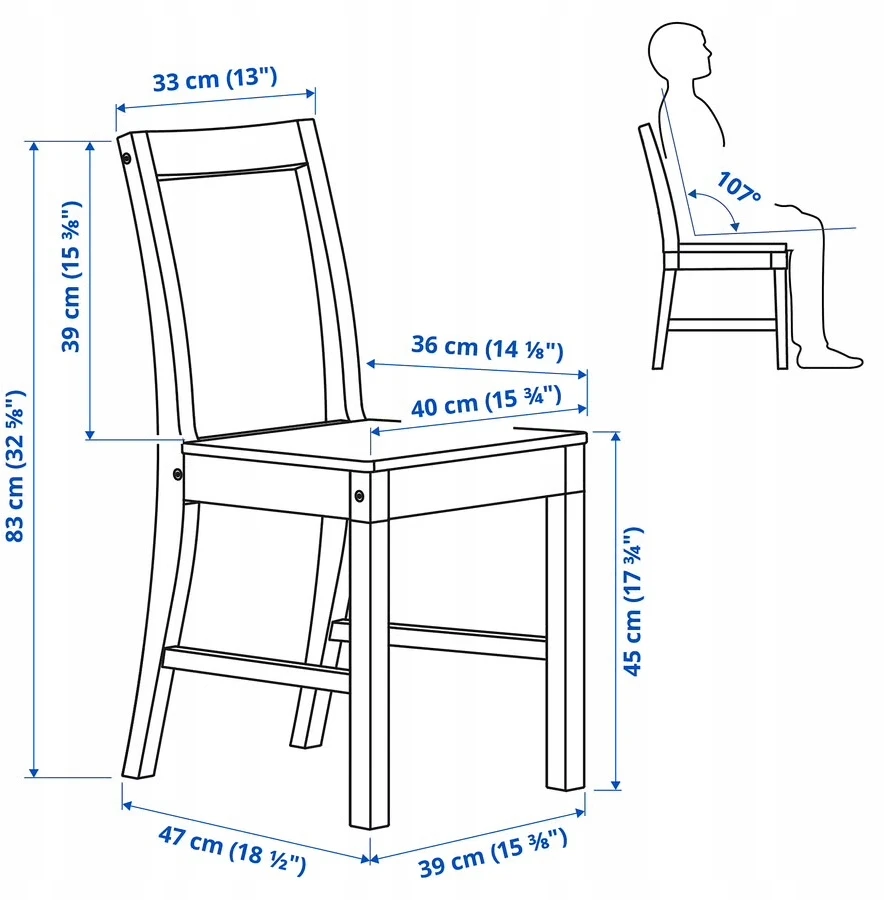 Ikea PINNTORP Kėdė, šviesiai ruda beica