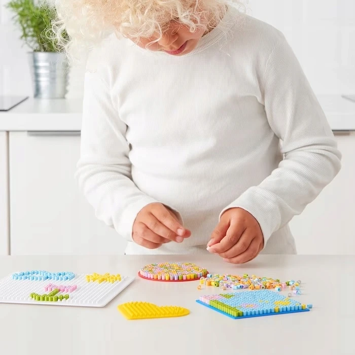 IKEA PYSSLA Formos lyginimo karoliukams, rinkinys 4 vnt., širdies apskritimas