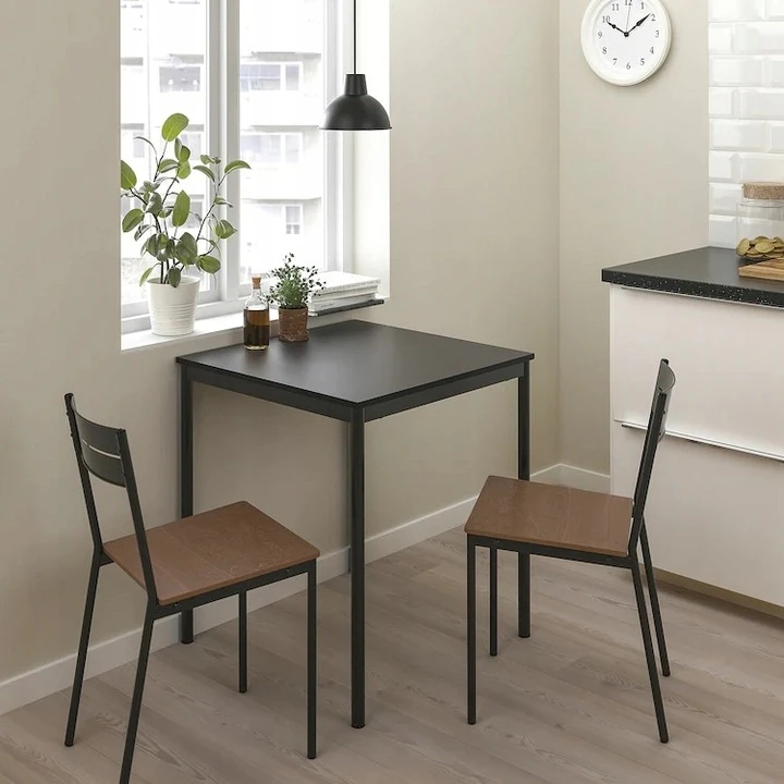 IKEA SANDSBERG kėdė 1 vnt juoda/ruda beica