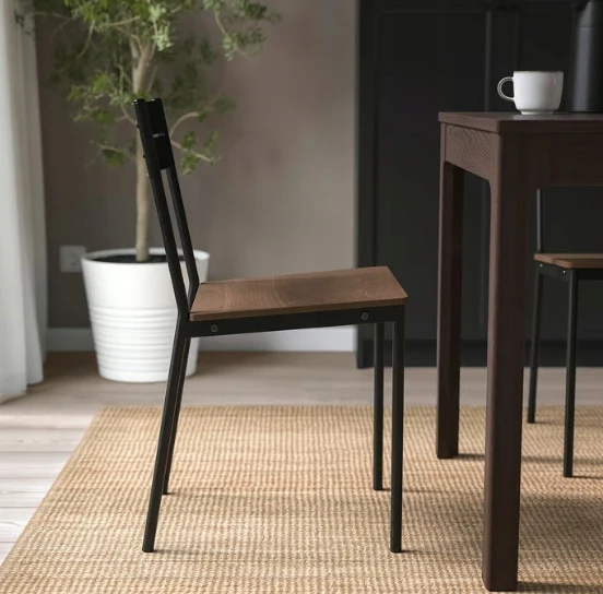 IKEA SANDSBERG kėdė 1 vnt juoda/ruda beica