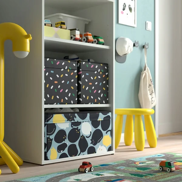 IKEA SKAJARE Pudełko juoda posypka 26x37x26 cm