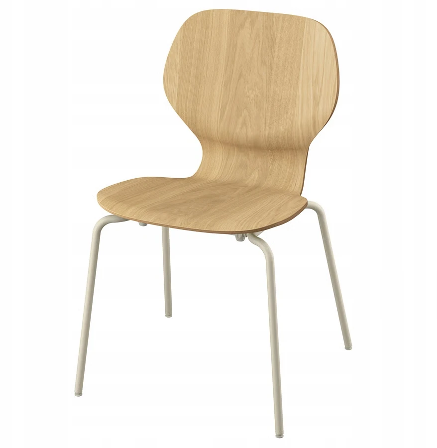 Ikea SKALSTA Kėdė, ąžuolo lukštas/metalinis vamzdis/šviesiai pilkai smėlio spalvos