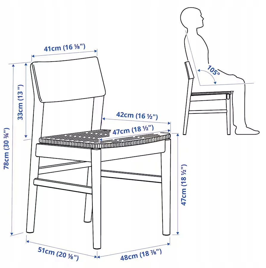IKEA SKANSNAS Kėdė, rudas bukas