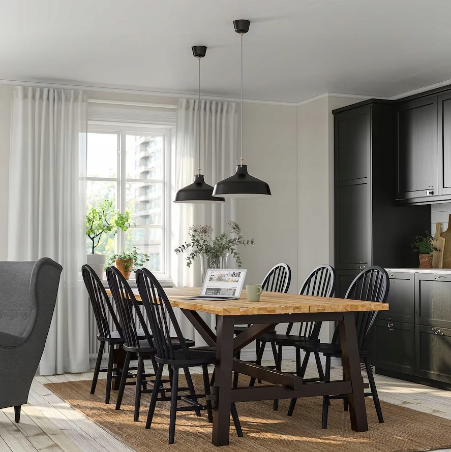 Ikea Skogsta kėdė, akacija, juoda
