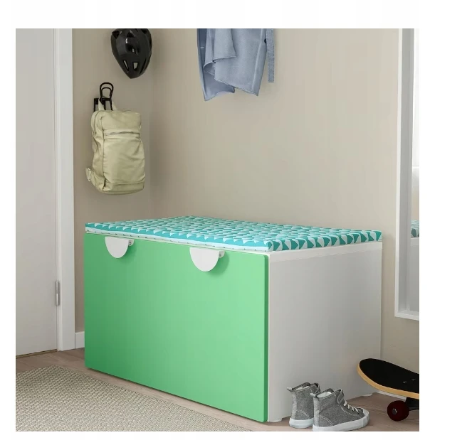 IKEA SMASTAD Ławka su pojemnikiem,žalia, 90x52x48