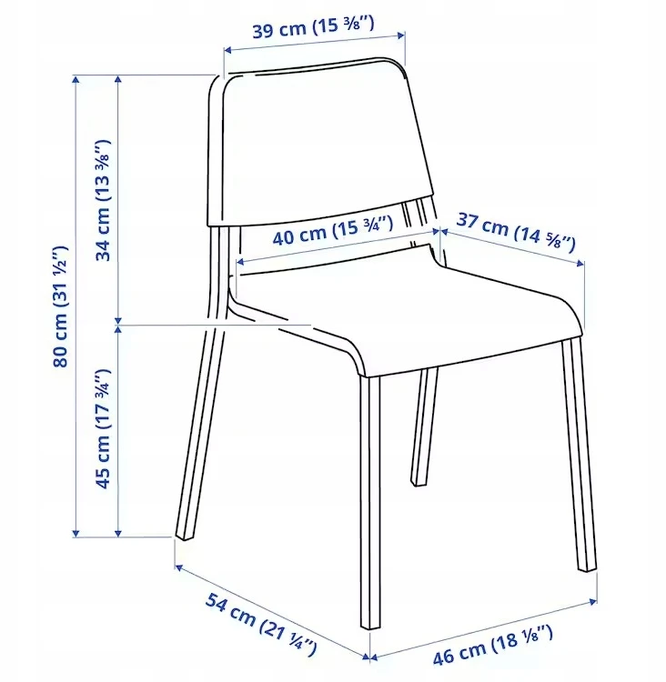 IKEA TEODORES Kėdė, juoda