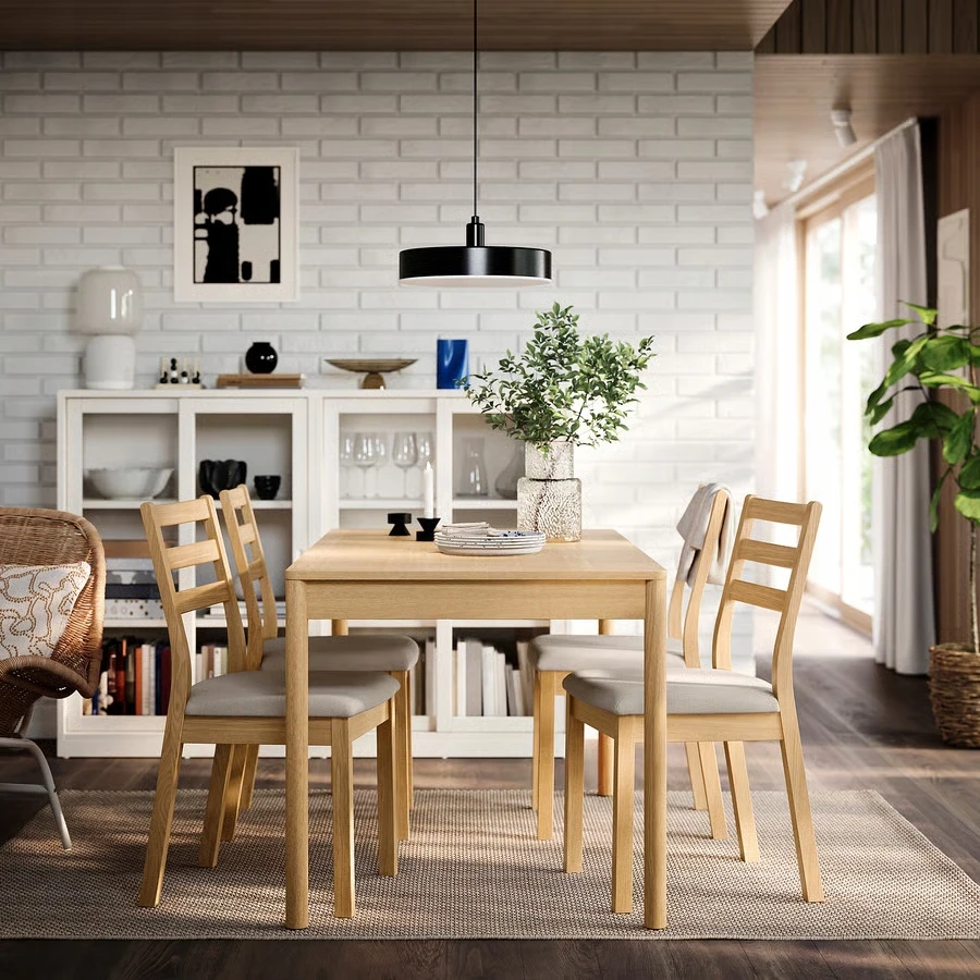 IKEA TONSTAD Kėdė, imitacija. ąžuolas/Fridtuna šviesiai smėlio spalvos
