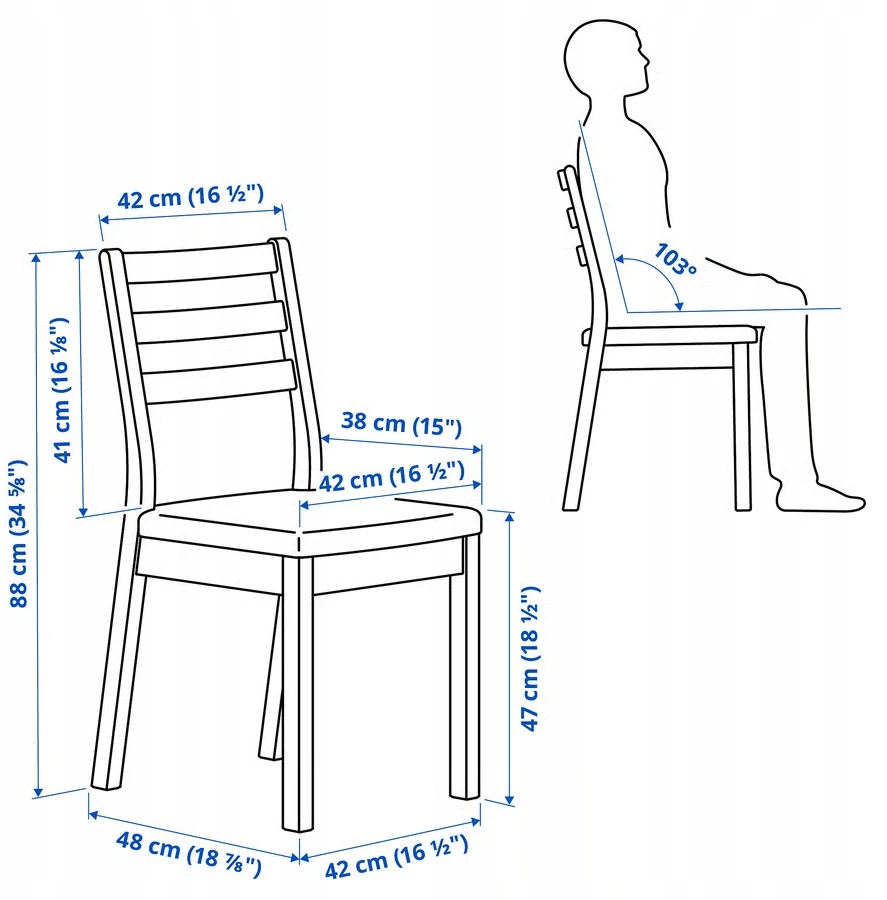 IKEA TONSTAD Kėdė, imitacija. ąžuolas/Fridtuna šviesiai smėlio spalvos