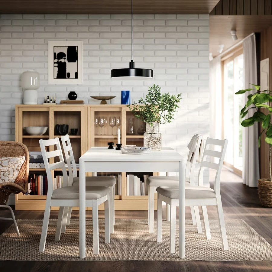 IKEA TONSTAD Kėdė, kreminė/Fridtuna šviesiai smėlio spalvos