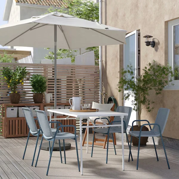 Ikea TORPARO Kėdė su porankiais mėlynos spalvos