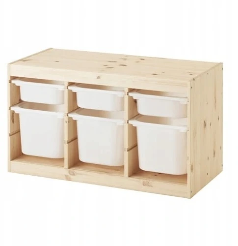 IKEA TROFAST Žaislų konteineris baltas 42x30x23cm didelei plastikinei lentynai