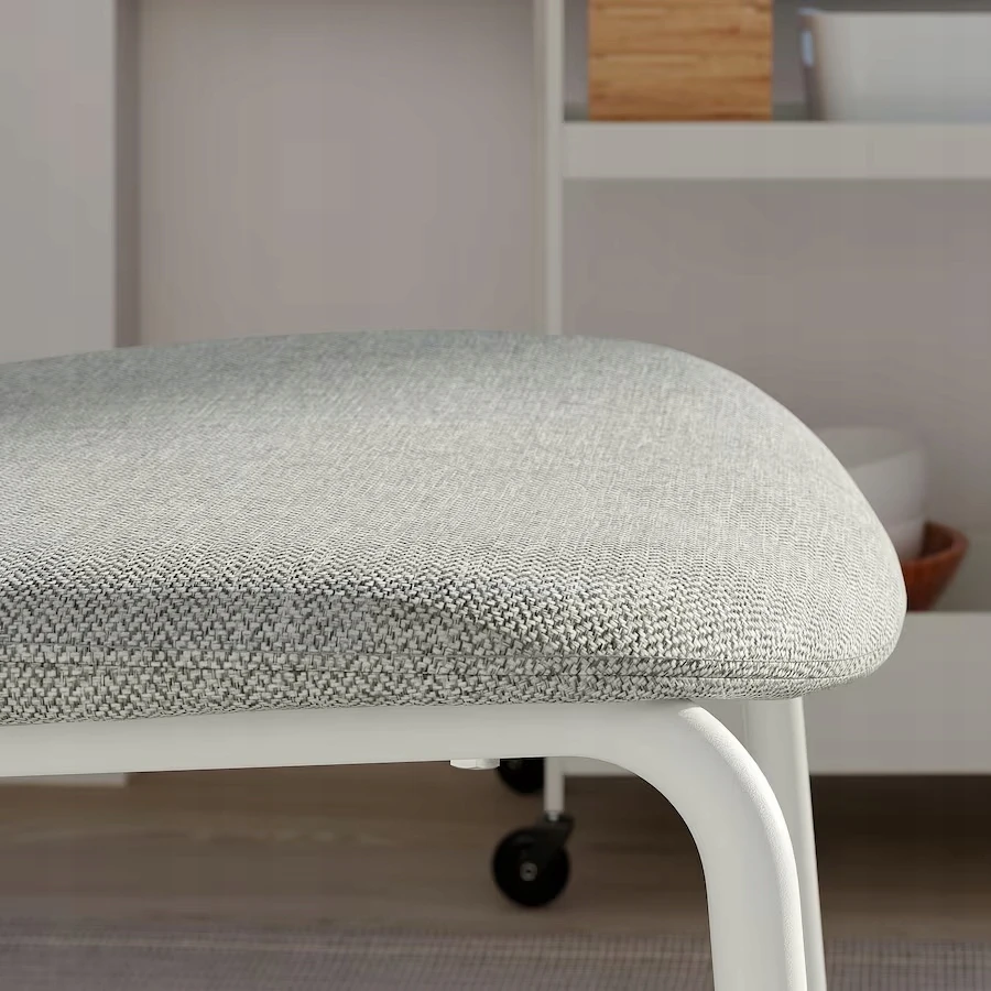 IKEA VIHALS Kėdė, balta/Tibbleby smėlio-pilka