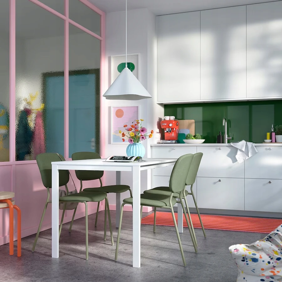 IKEA VIHALS kėdė / žalia pilkai žalia