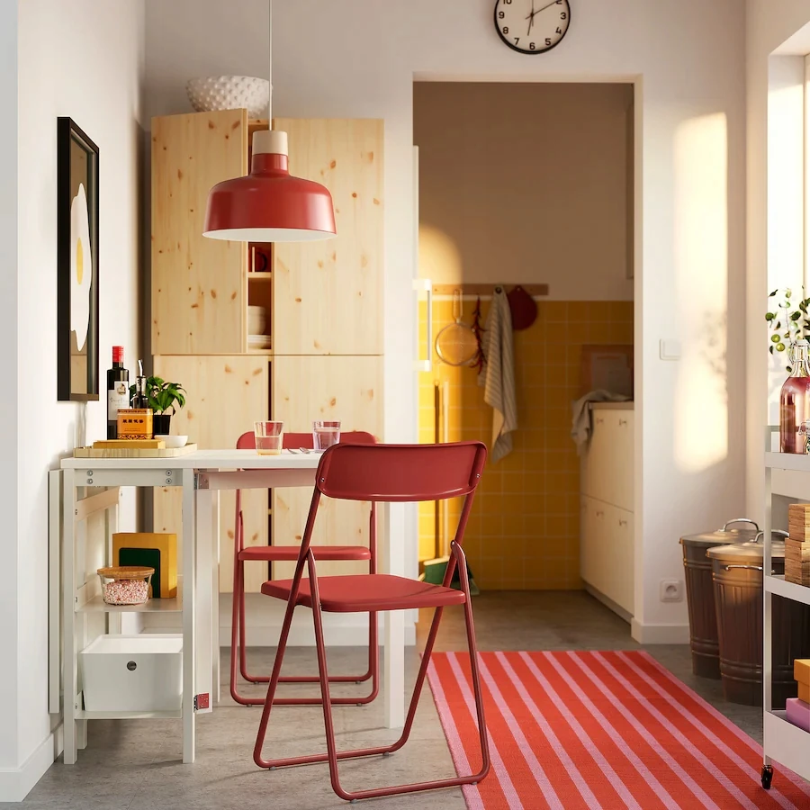 IKEA VIHALS Sulankstoma kėdė, raudona