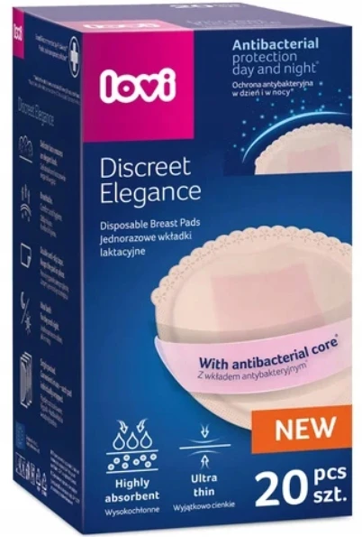 LOVI 19/610 Discreet Elegance krūtų įklotai 20vnt smėlio spalvos