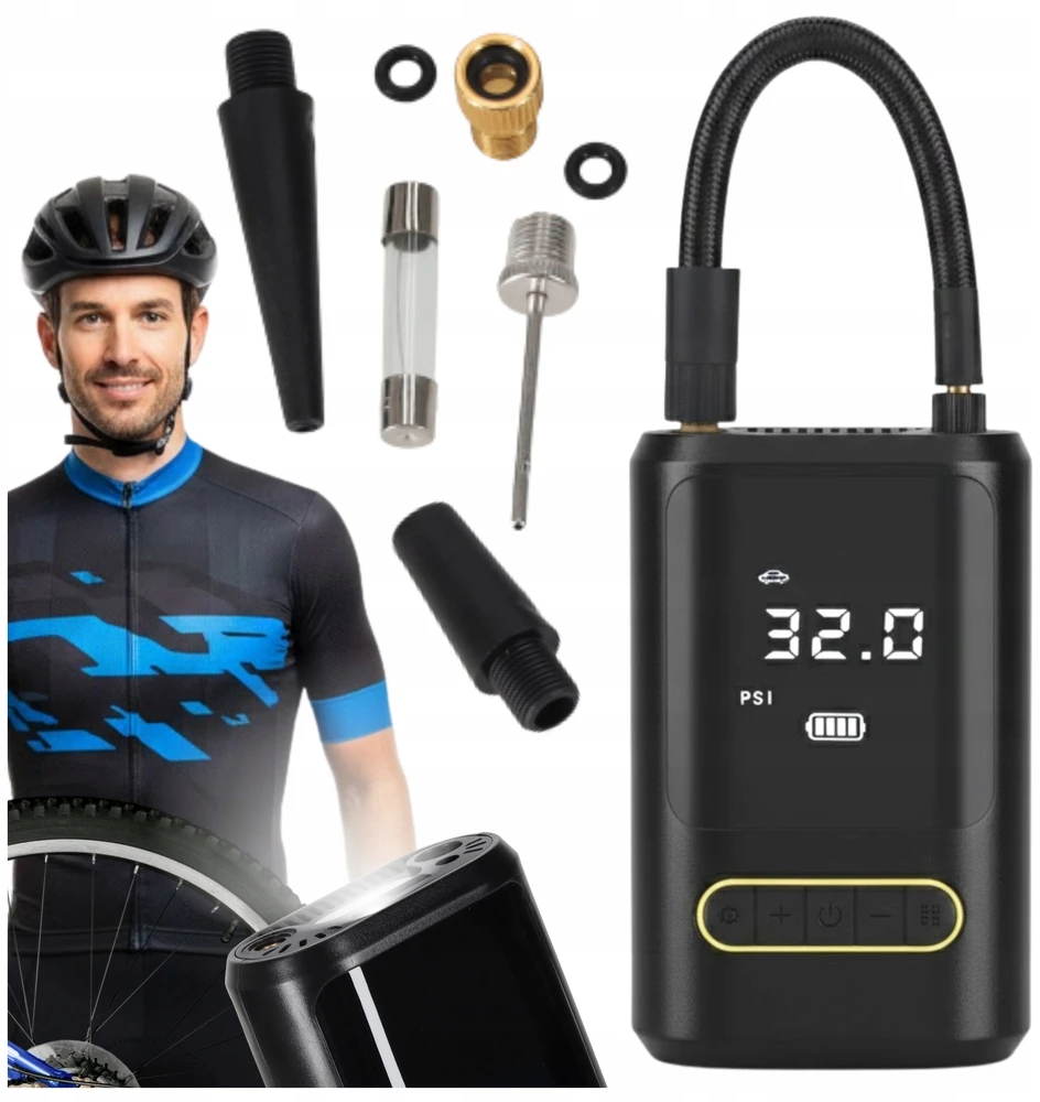 Ikonka Elektrinis dviračių siurblys automobilio powerbank USB