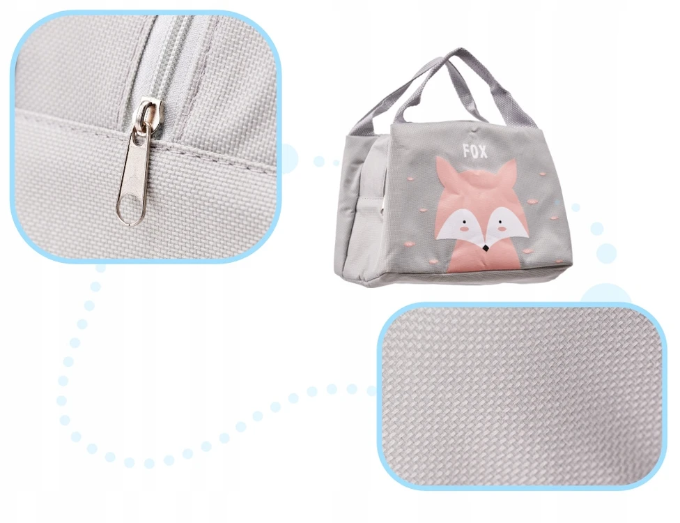 Ikonka Termoizoliacinis maišelis pusryčiams pietums fox pink