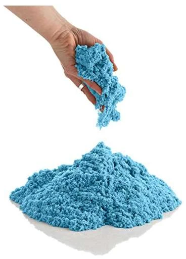 Ikonka Kinetinis smėlis 1kg maišelyje, mėlynos spalvos