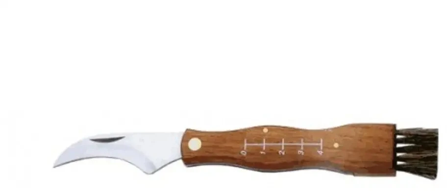 Ikonka Patogus grybų peilis su šepetėliu, 21 cm