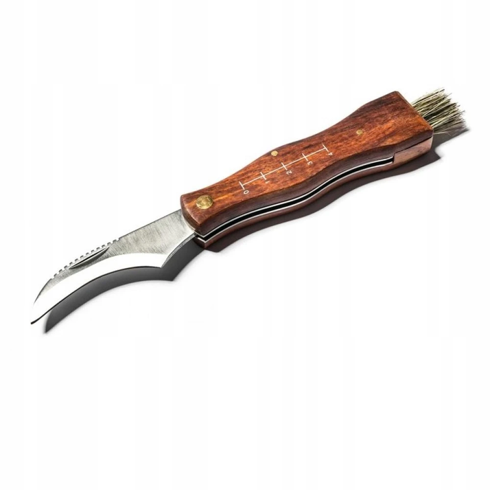 Ikonka Patogus grybų peilis su šepetėliu, 21 cm