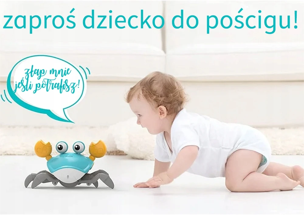 Ikonka Interaktyvus žaislas - vaikštantis krabas su muzika