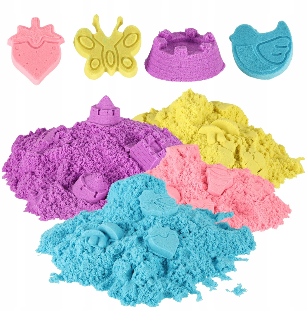 Ikonka MAGICAL DINAMINIS SMĖLIO SMĖLIO VALAS 4KG MAŠE, SPALVINGAS MIŠINIS