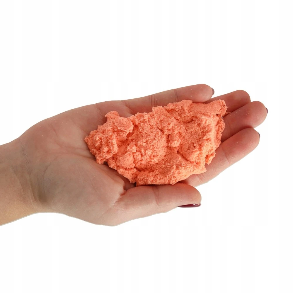 Ikonka Kinetinis smėlis 1kg maišelyje oranžinis
