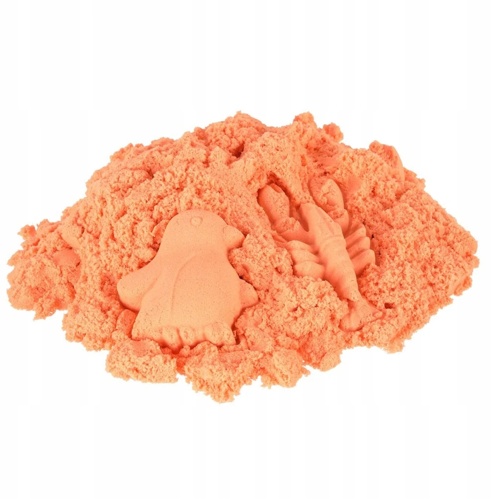 Ikonka Kinetinis smėlis 1kg maišelyje oranžinis