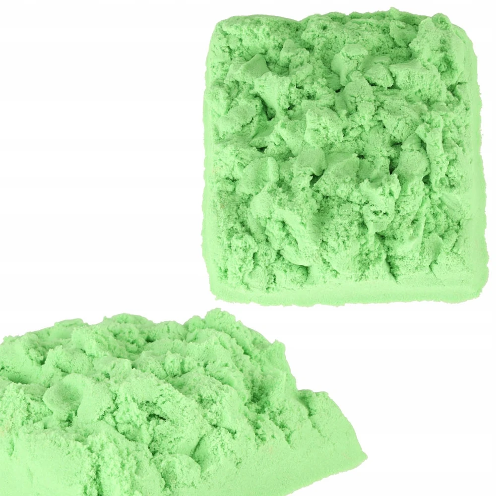 Ikonka MAGIŠKAS DINAMINIS PLASTIKINIS SMĖLĖLIS SMĖLĖLIS 1KG ŽALIAME MAŠE