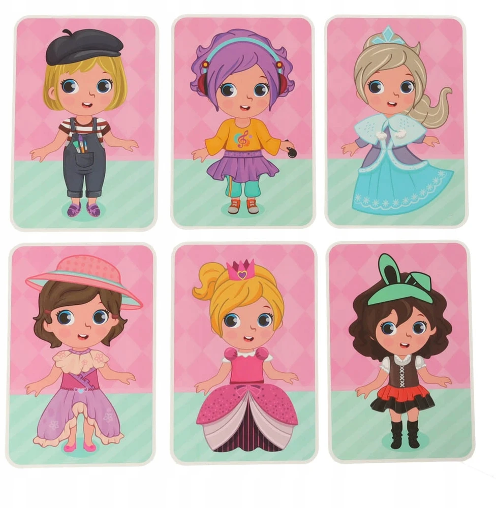Ikonka Magnetinė dėlionė Dress up lėlė 51el.