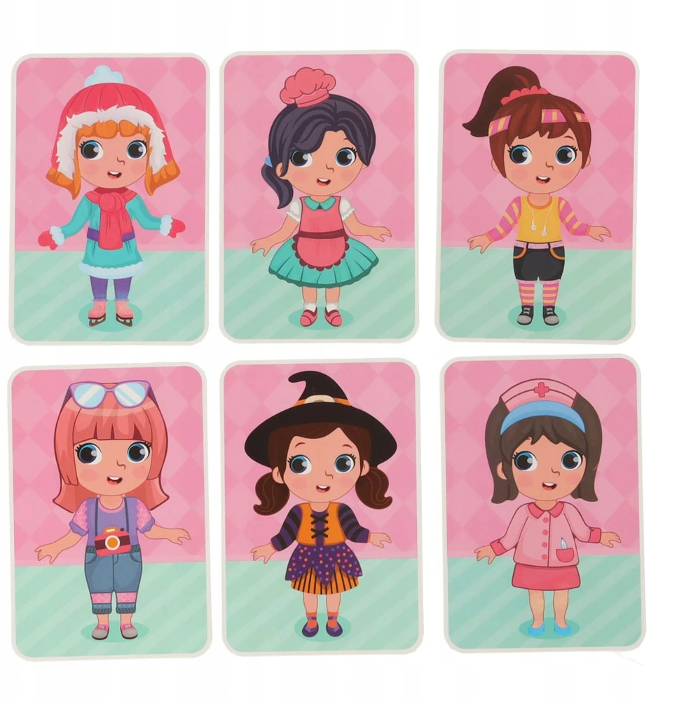 Ikonka Magnetinė dėlionė Dress up lėlė 51el.