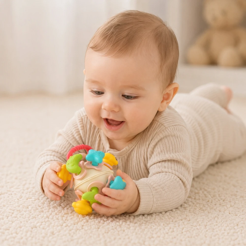 Ikonka Montessori sensorinis kramtukas kūdikiams