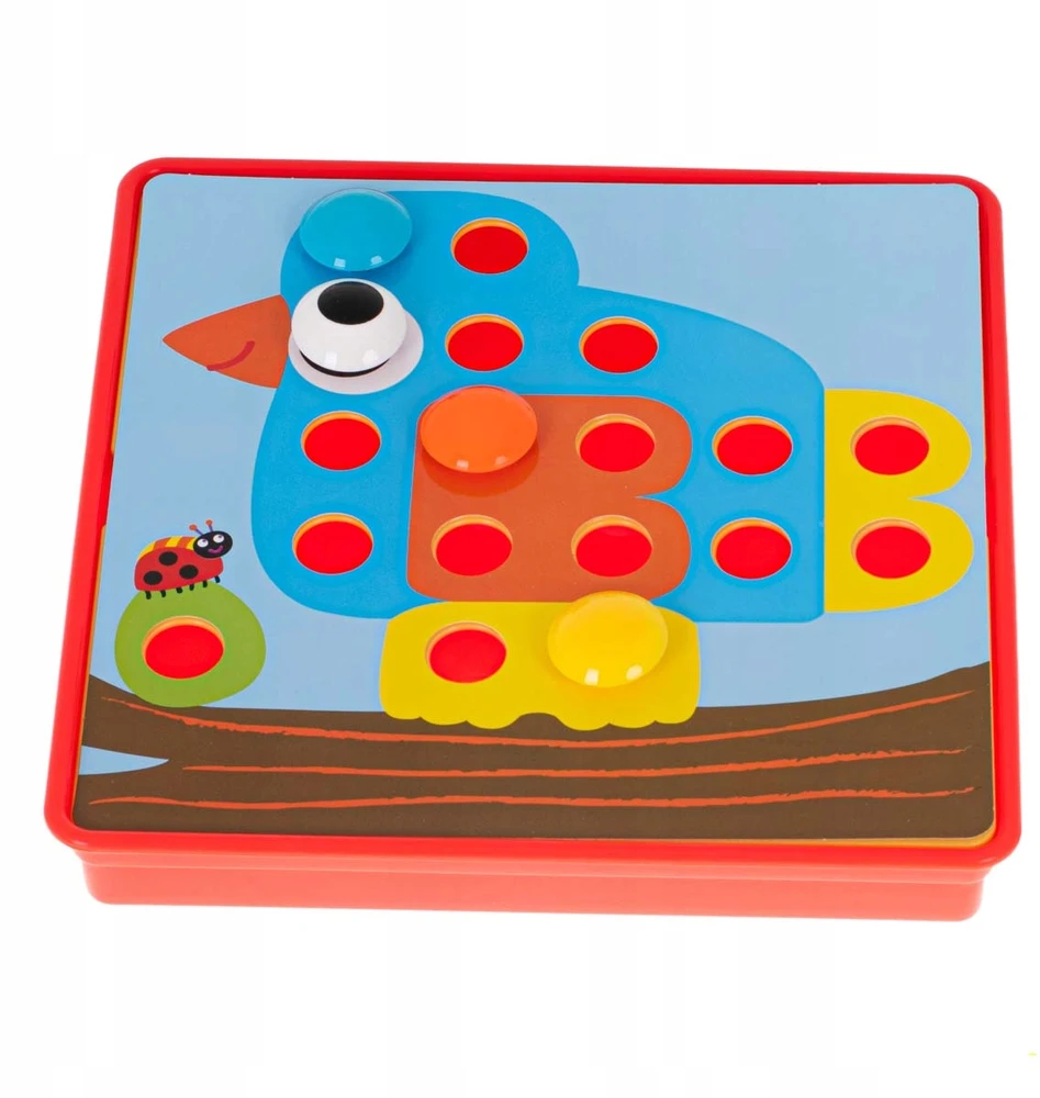 Ikonka Mokomoji Montessori mygtuko mozaikos dėlionė 57 vnt