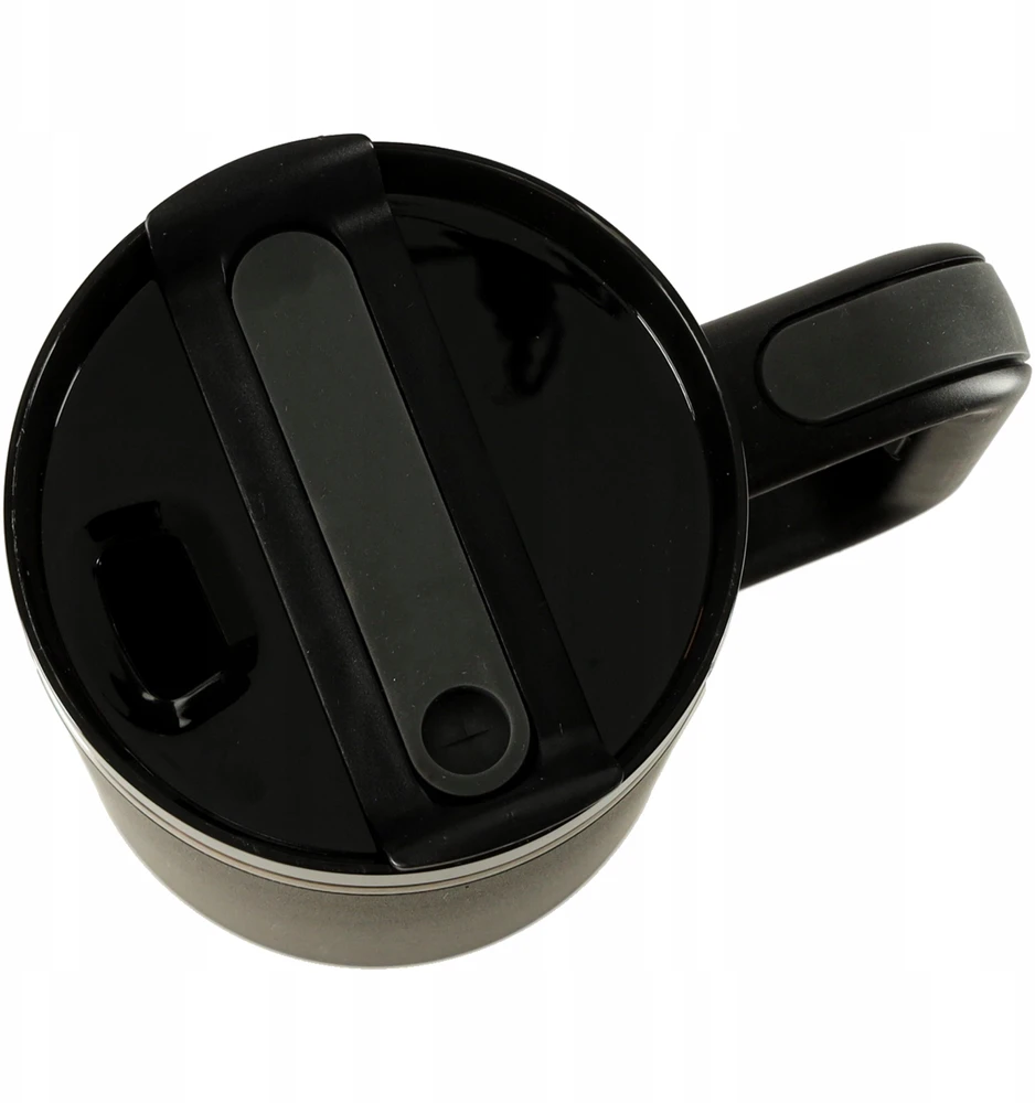 Ikonka Termo puodelis ze słomką i laikikliu termos 1200ml juoda