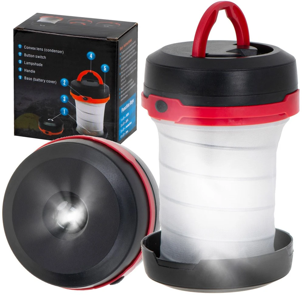 Ikonka Camping camping light camping battery torch 2in1 3 modes