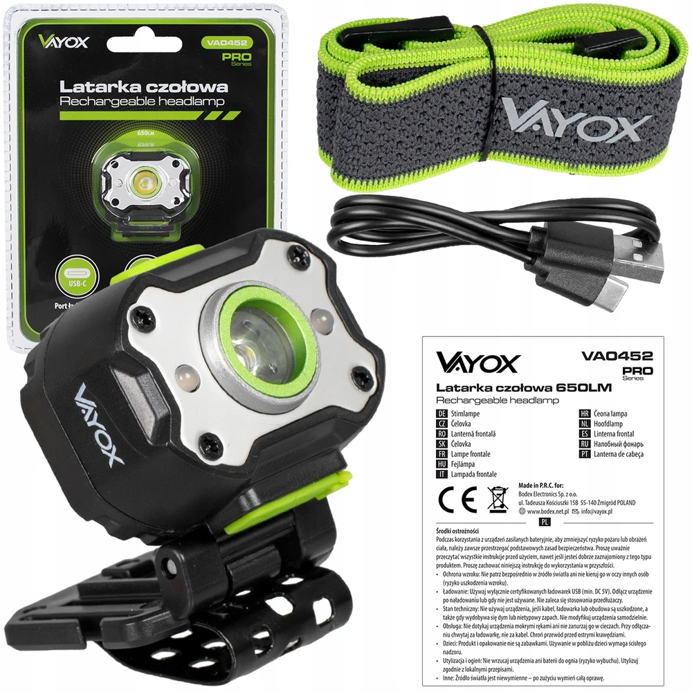 Vayox VA0452 650lm 200mAh IPX4